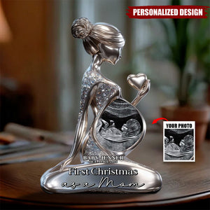 Pregnant Mom Baby Bump's First - Personalized Pregnancy Custom Shaped Acrylic Plaque