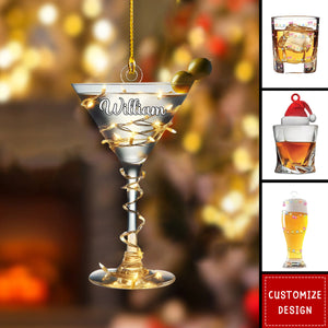 2024 New Release - Personalized Alcohol Drink Christmas Ornament