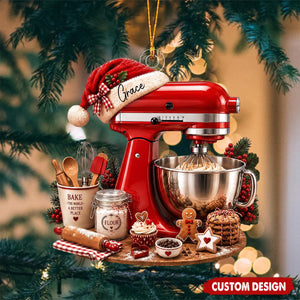 Personalized Mixer Christmas Ornament, Baking Gift for Mom, Baker Christmas Gift