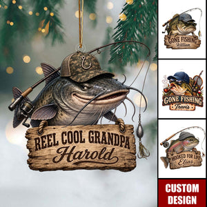 Personalized Fishing Christmas Ornament,Gift for Fisherman and Angler