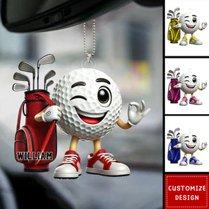 Personalized Golf Car Ornament -Gift For Golf Lover
