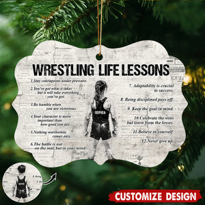 Personalized Wrestling Kid Ornament - Gift For Wrestling Lovers
