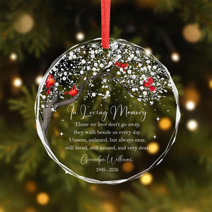 Personalized Parent Memorial Christmas Ornament - Gift For Sympathy & Remembrance
