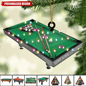 2024 New Release Personalized Billiard Christmas Ornament-Gifts For Pool Balls Lovers