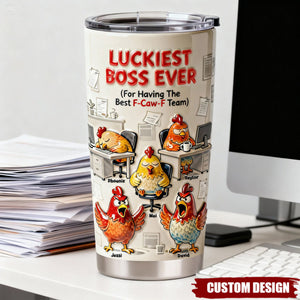 Boss Chicken Office Tumbler - Personalized Gifts For Boss