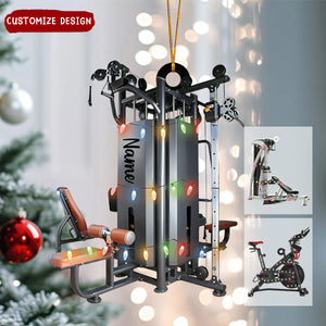 Personalized Exercise Equipment Gym Christmas Ornament , Fitness Keepsake, Gift For Gym Lovers - 2024 New Release