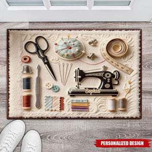 Personalized sewing machine Doormat
