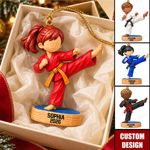 New Personalized Black Belt Christmas Ornament - Taekwondo,Karate Gift