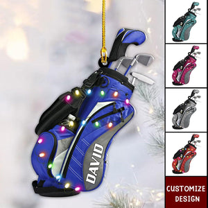 Personalized Golf Bag Acrylic Christmas Ornament - 2025New Release