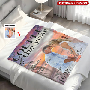 Personalized Couple Keepsake Blanket - Choosing You Feels So Right Design