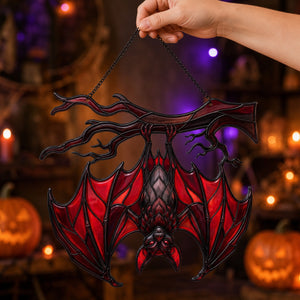 Personalized Bat Acrylic Suncatcher - Gift For Gothic Witchy Bat Lovers