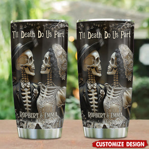 Til Death Do Us Part - Personalized Couple Tumbler - Anniversary Gift For Husband,Wife