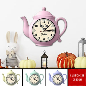 It's Tea Time - Personalized Tea LED Light Wall Clock