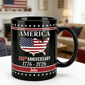 Personalized America 250th Anniversary Accent Mug