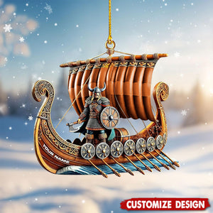 Personalized Viking Ship Christmas Ornament Gift For History Enthusiasts-2025New Release