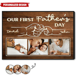 First Father’s Day Fist Bump-Personalized Poster-Gift For Dad