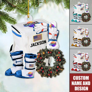 2024 New Release Personalized Astronaut Space Christmas Ornaments -Gifts For Skiing Lover