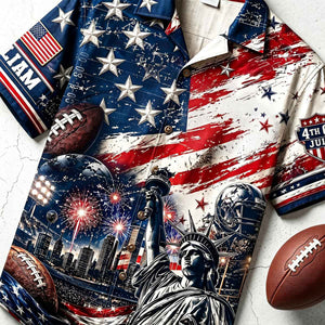 Proud American Football Hawaiian Shirt - Personalized Gifts For Sport Lovers