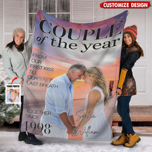Personalized Couple Keepsake Blanket - Choosing You Feels So Right Design