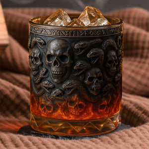 Snake and Skull Whiskey Glass