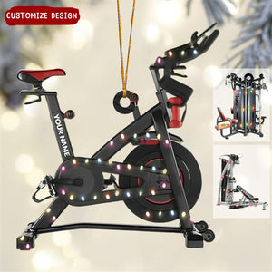Personalized Exercise Equipment Gym Christmas Ornament , Fitness Keepsake, Gift For Gym Lovers - 2024 New Release