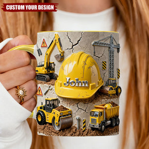 Construction Worker Coffee Accent Mug - Personalized Gifts For Construction Workers