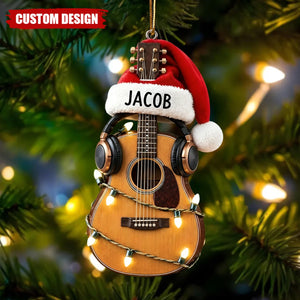 Personalized Guitar Christmas Ornament