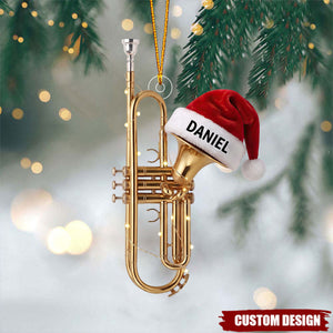 Personalized Trumpet Christmas Ornament,Trumpet Christmas Decor
