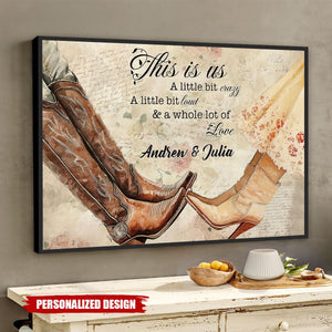 Valentine Cowboy And Cowgirl-Personalized Poster