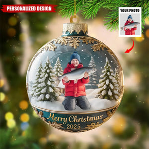 Personalized Upload Photo Ornament-Gift For Fishing Lover