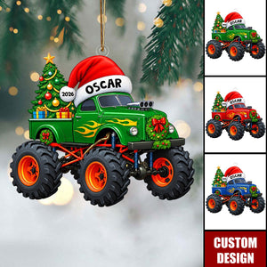 Monster Truck Christmas Personalized Acrylic Ornament