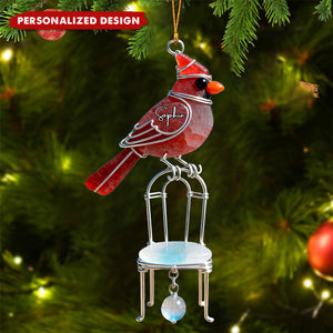 Personalized Cardinal Memorial Ornament-Memorial Gift For Family