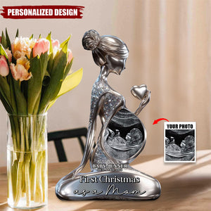 Pregnant Mom Baby Bump's First - Personalized Pregnancy Custom Shaped Acrylic Plaque