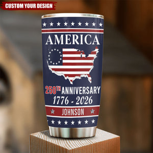 Personalized America 250th Anniversary Tumbler
