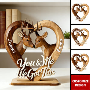 Personalized You & Me Wooden Plaque - Gift For Couple