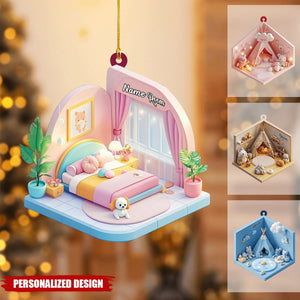 Personalized Kid Bedroom Ornament-Gift For Grandkid And Baby-2024 New Release