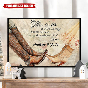 Valentine Cowboy And Cowgirl-Personalized Poster