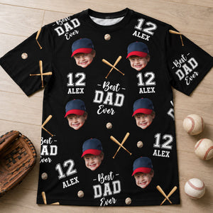 Best Dad Ever Baseball Dad - Personalized Shirt - Heartfelt Gift For Dad, Husband