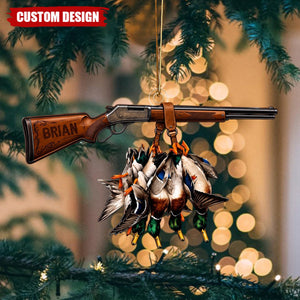 Personalized Duck Hunting Ornament , Custom Hunting Lovers Christmas Ornament