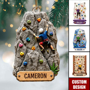 Personalized Indoor Outdoor Rock Climber Ornament,Gifts for Rock Climbers