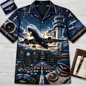Sky Commander Hawaiian Shirt - Gifts For Pilots