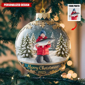 Personalized Upload Photo Ornament-Gift For Fishing Lover