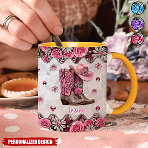 Cowgirl Boots-Personalized Cowgirl Accent Mug