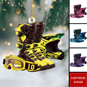 Personalized Motocross Ornament - Christmas Gift For Rider - New Release