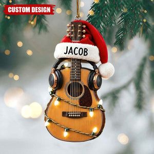 Personalized Guitar Christmas Ornament