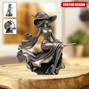 Graceful Witch - Personalized Witch Custom Shaped Acrylic Plaque