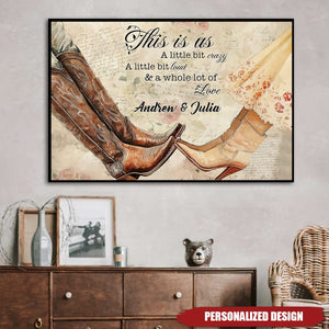 Valentine Cowboy And Cowgirl-Personalized Poster