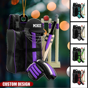 Personalized Cricket Christmas Ornament, Gift For Cricket Lovers - New Release
