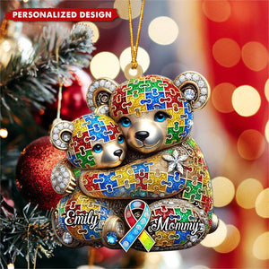 Mama Bear - Personalized Autism Awareness Ornament