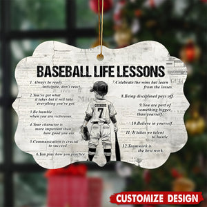 Personalized Baseball Kid Boy Ornament - Gift For Baseball Lovers